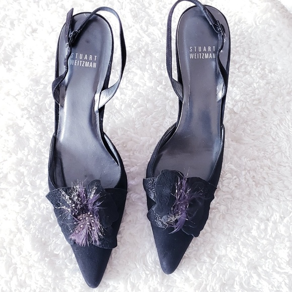 Stuart Weitzman Shoes - 🔖3x30 |STUART WEITZMAN Tickler Suede Feather Heel